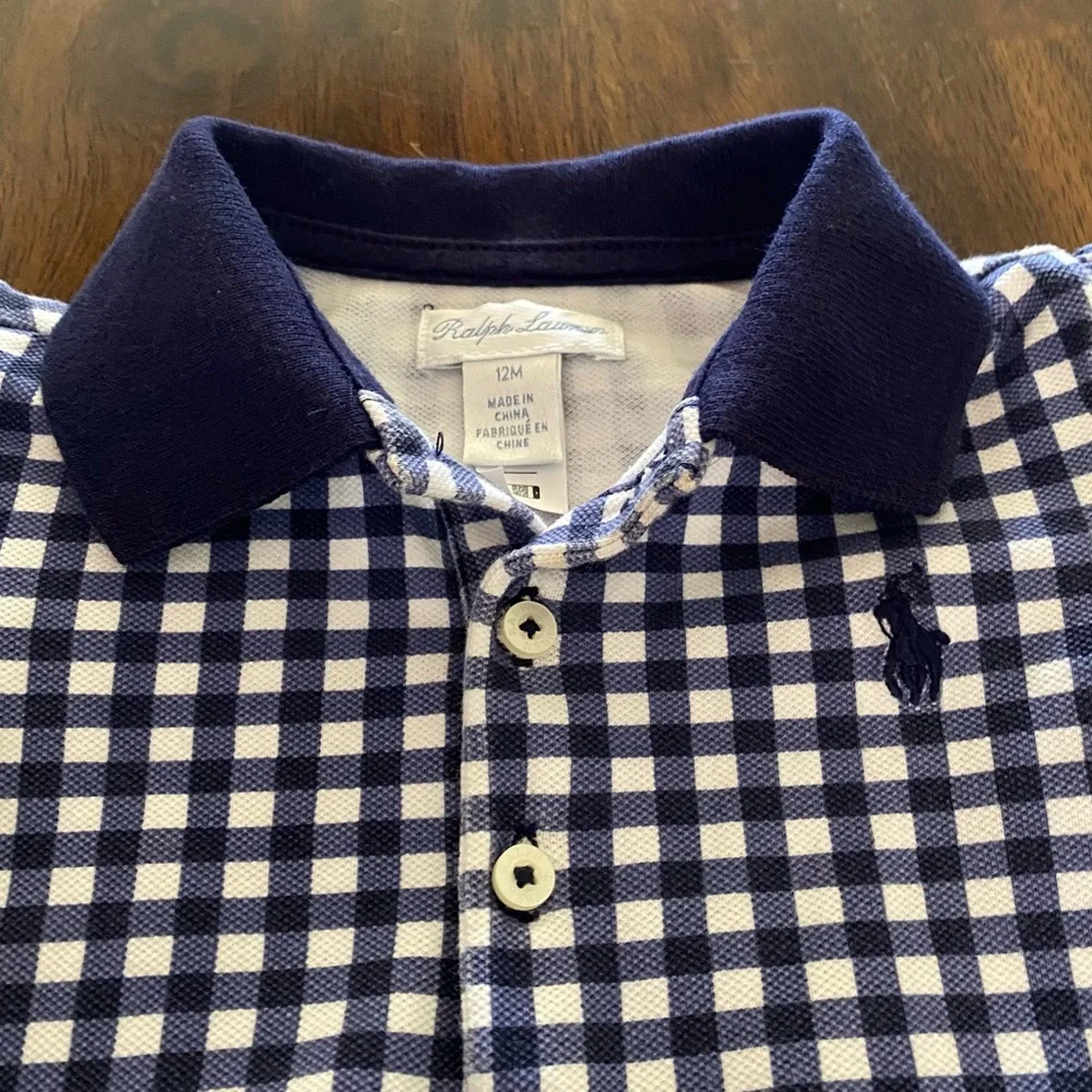 Ralph Lauren Checker Baby Girl One Piece
